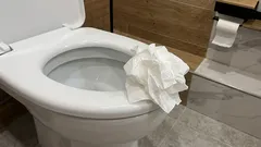 I realized too late why you can't flush toilet paper down the toilet.